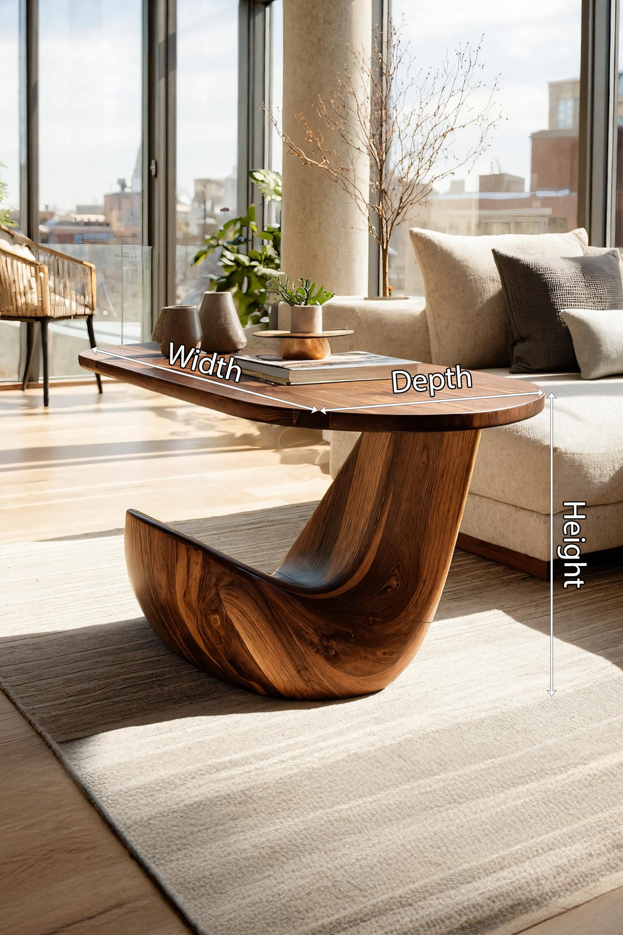 Farmhouse Live Edge Side Table For Vintage Furniture Vibe