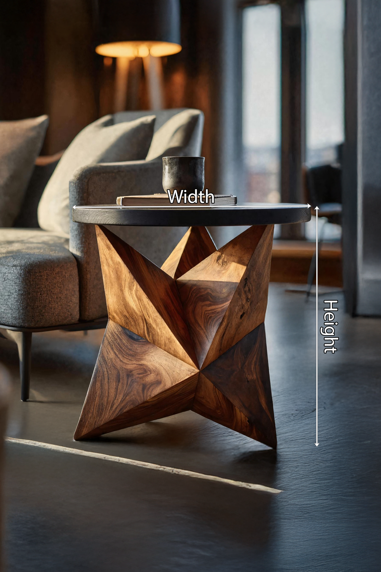 Handcrafted Wooden Side Table For Elegant Furniture Decor