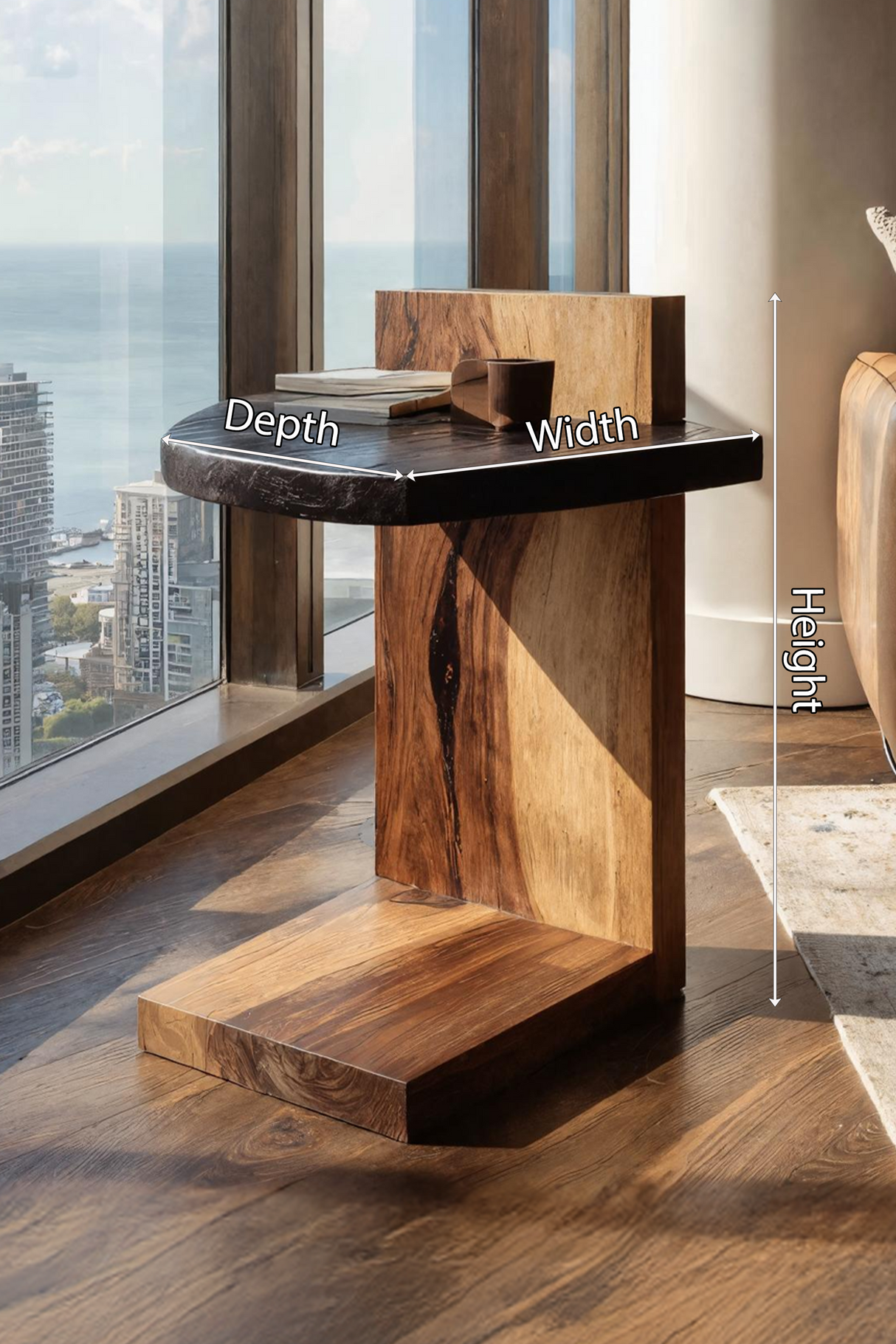 Handcrafted Wooden Side Table For Premium Furniture Look