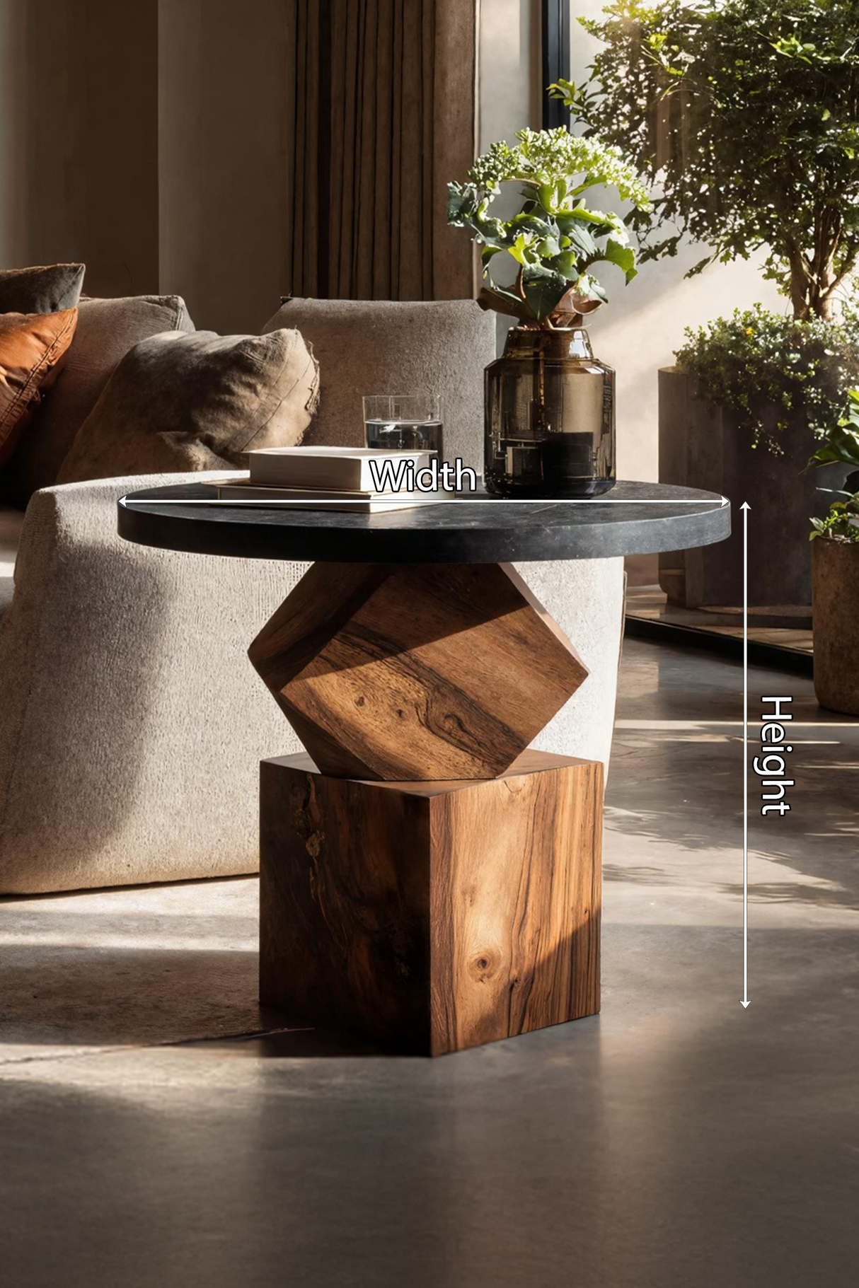 Modern Wooden Side Table For Bedroom Nightstand Decor