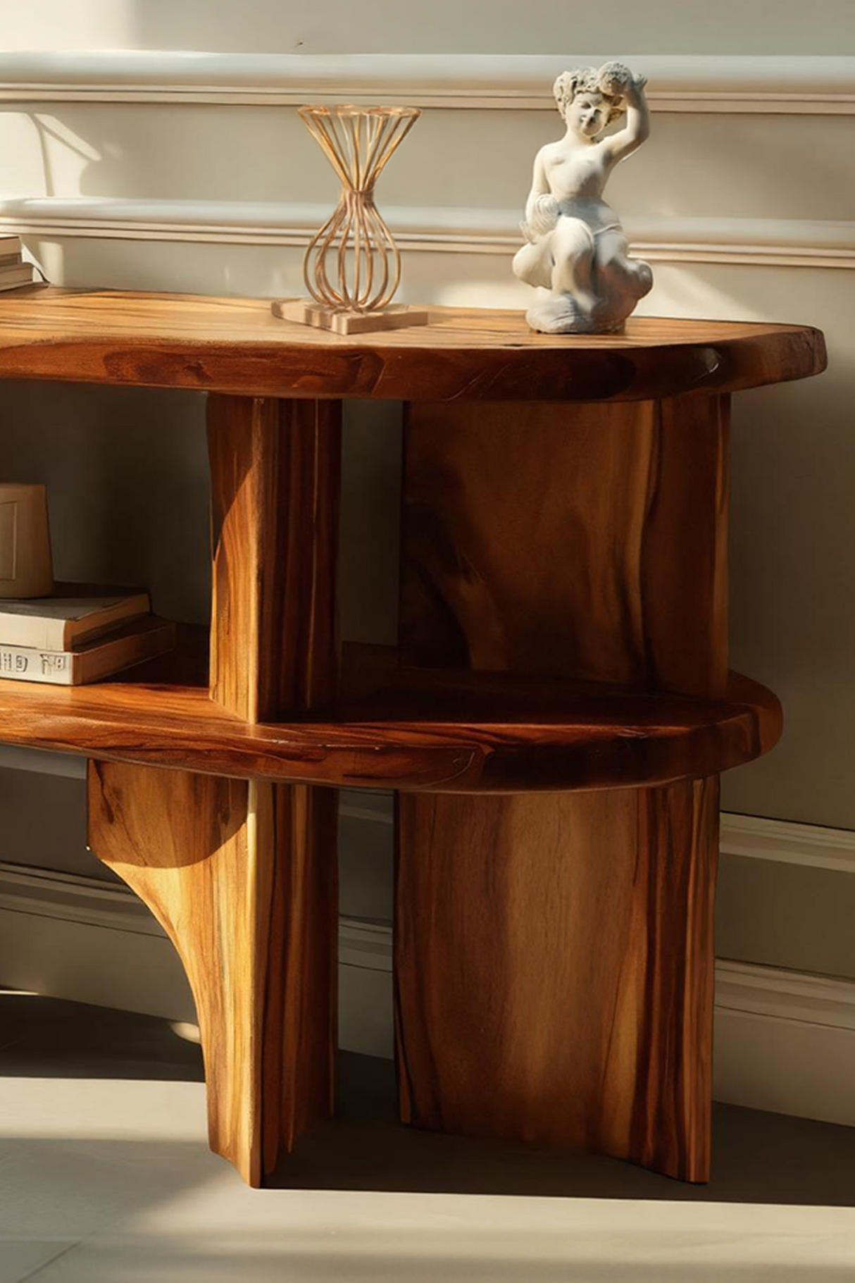 Modern Live Edge Console Table For Minimalist Living Room
