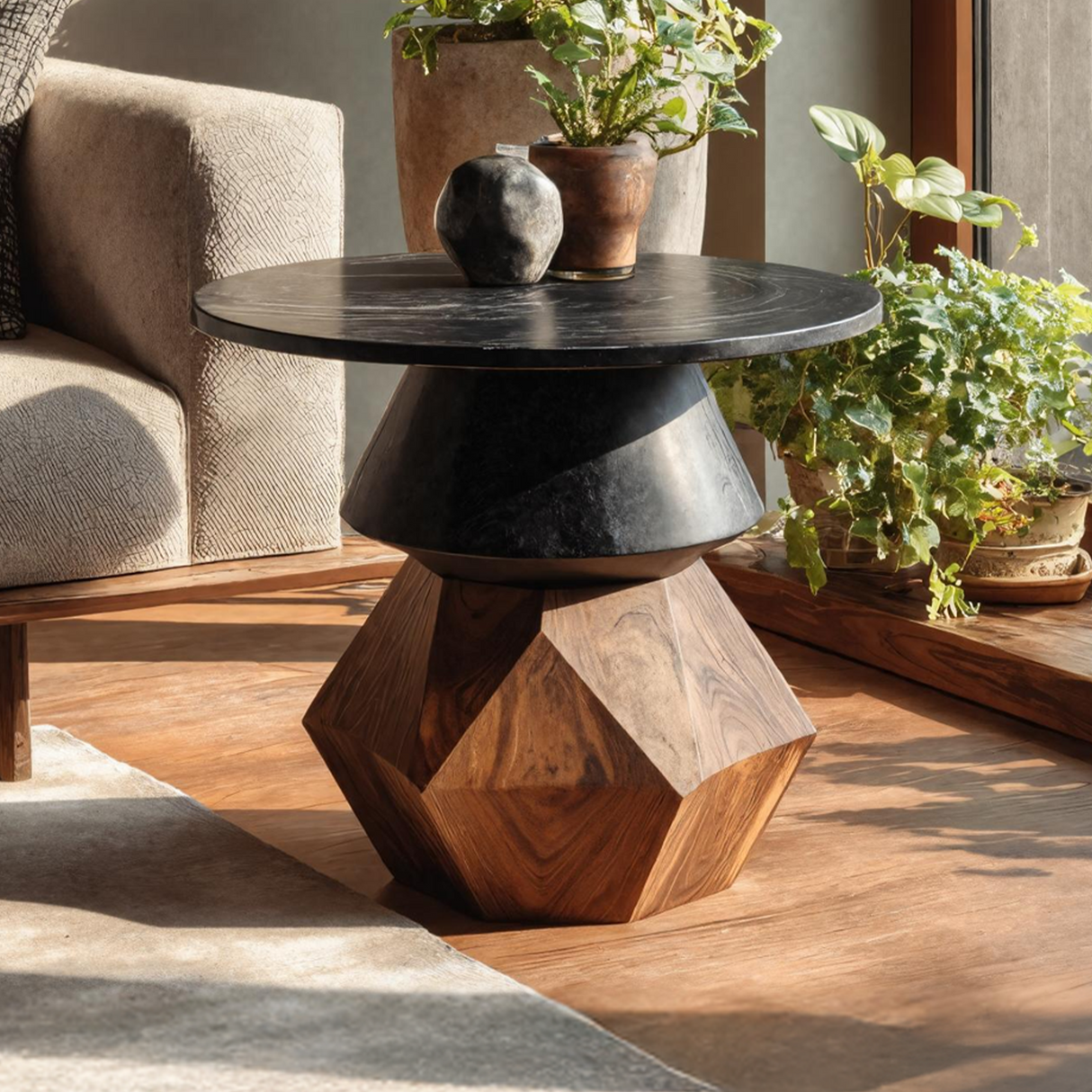 Mid Century Wooden Side Table For Entryway Design Refresh