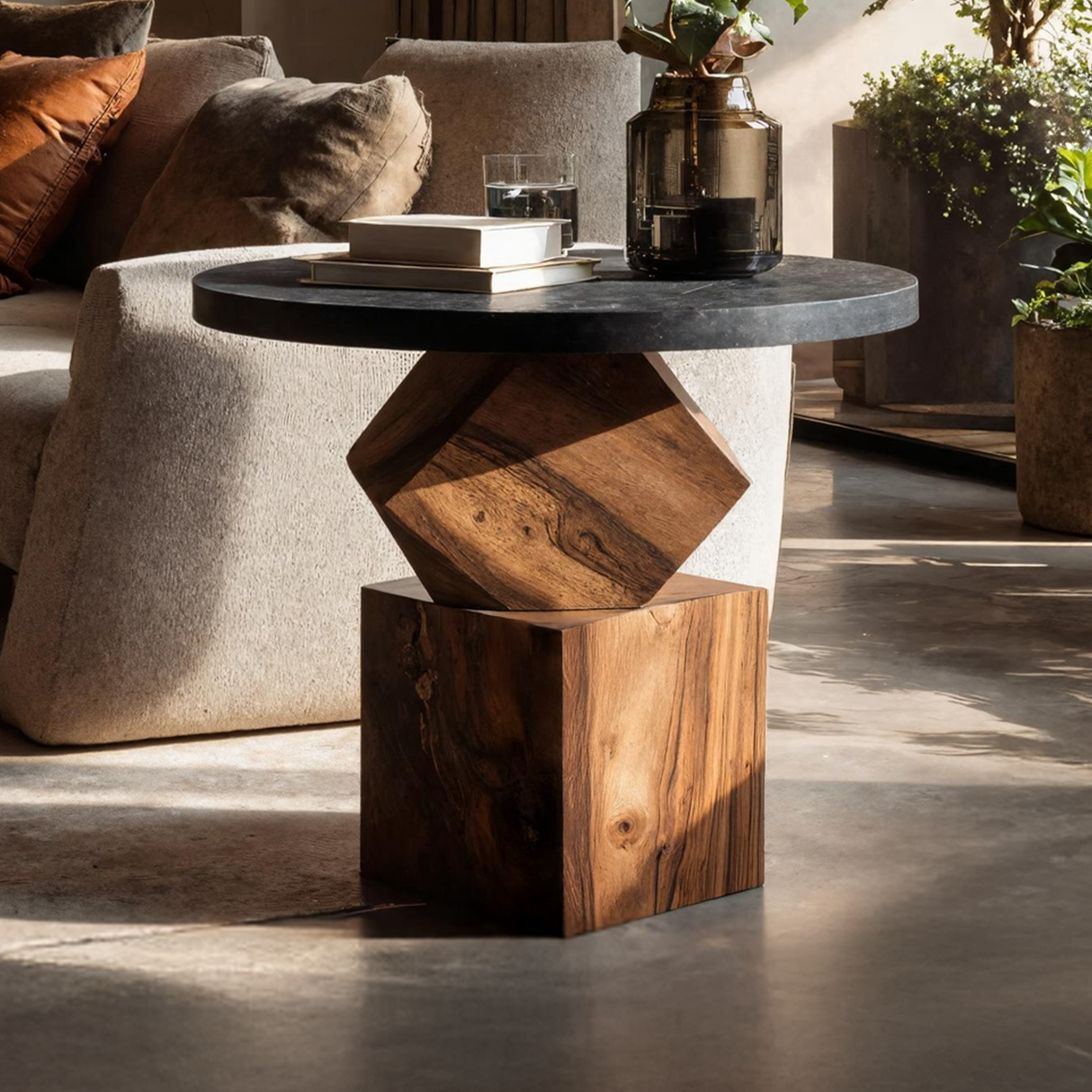 Modern Wooden Side Table For Bedroom Nightstand Decor