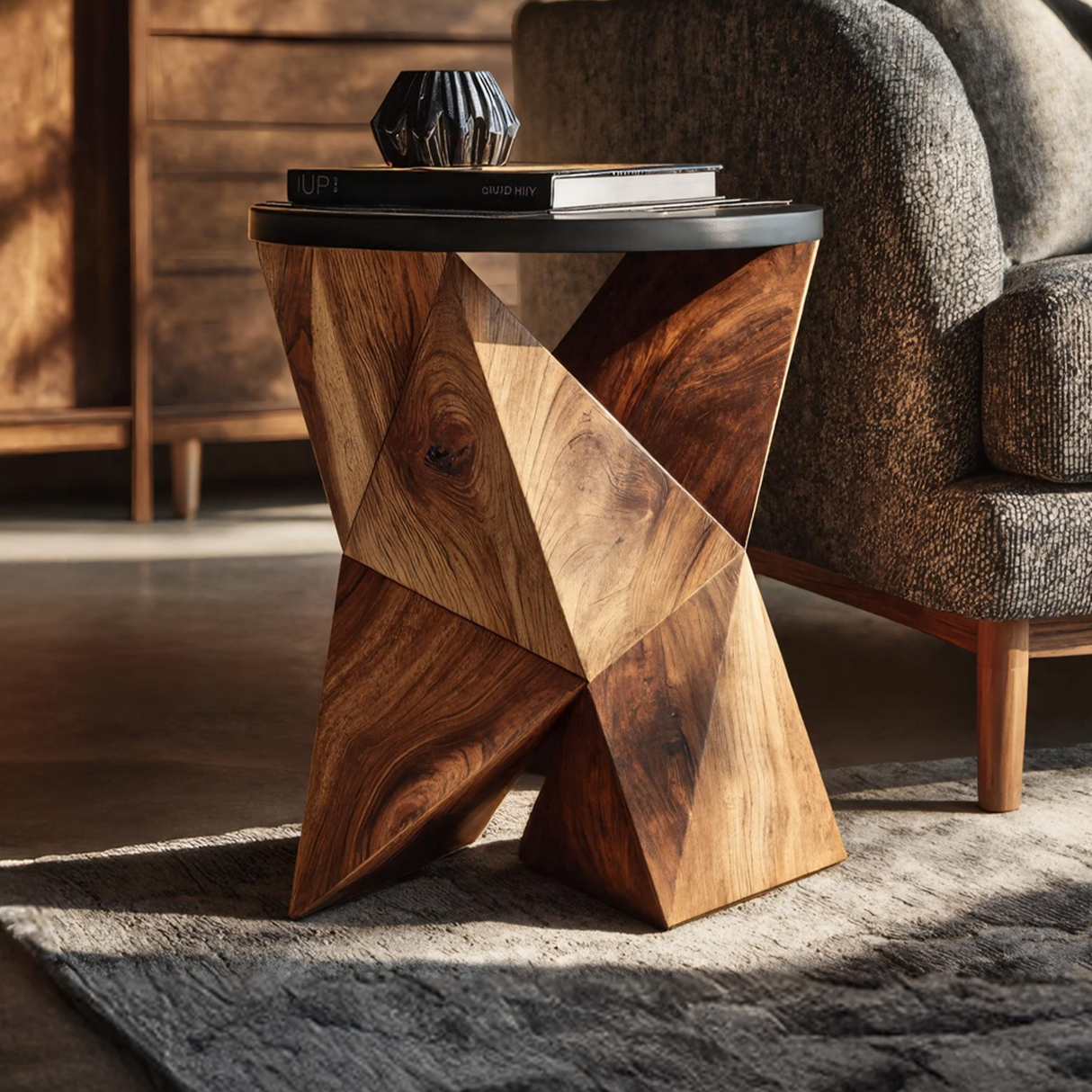 Handcrafted Wooden Side Table For Designer Entryway