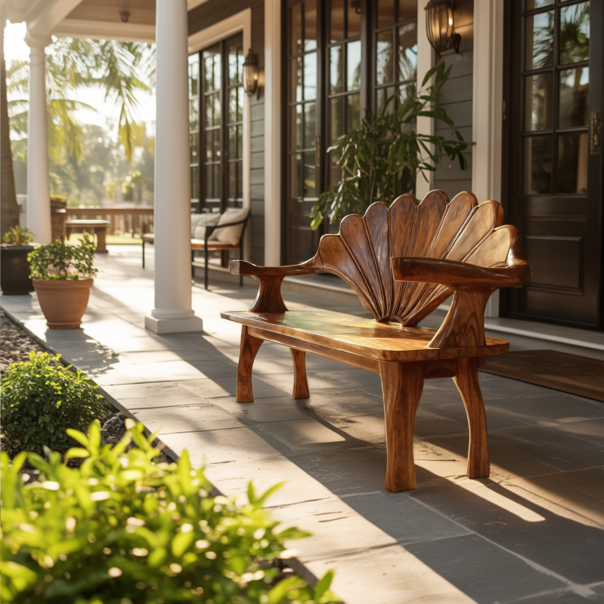 Live Edge Wooden Bench For Entryway Interior Styling