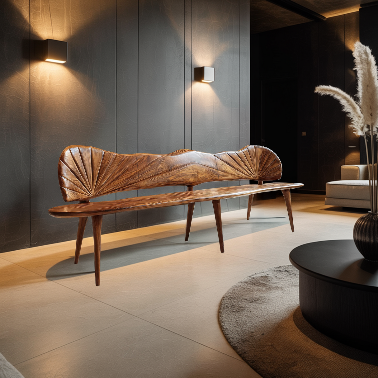 Rustic Wooden Entryway Bench For Hallway And Foyer