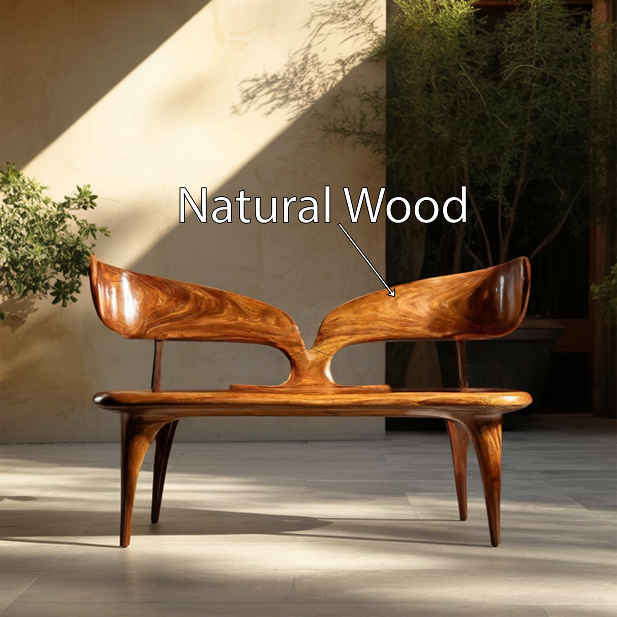 Natural Live Edge Wood Bench For Entryway Seating Area