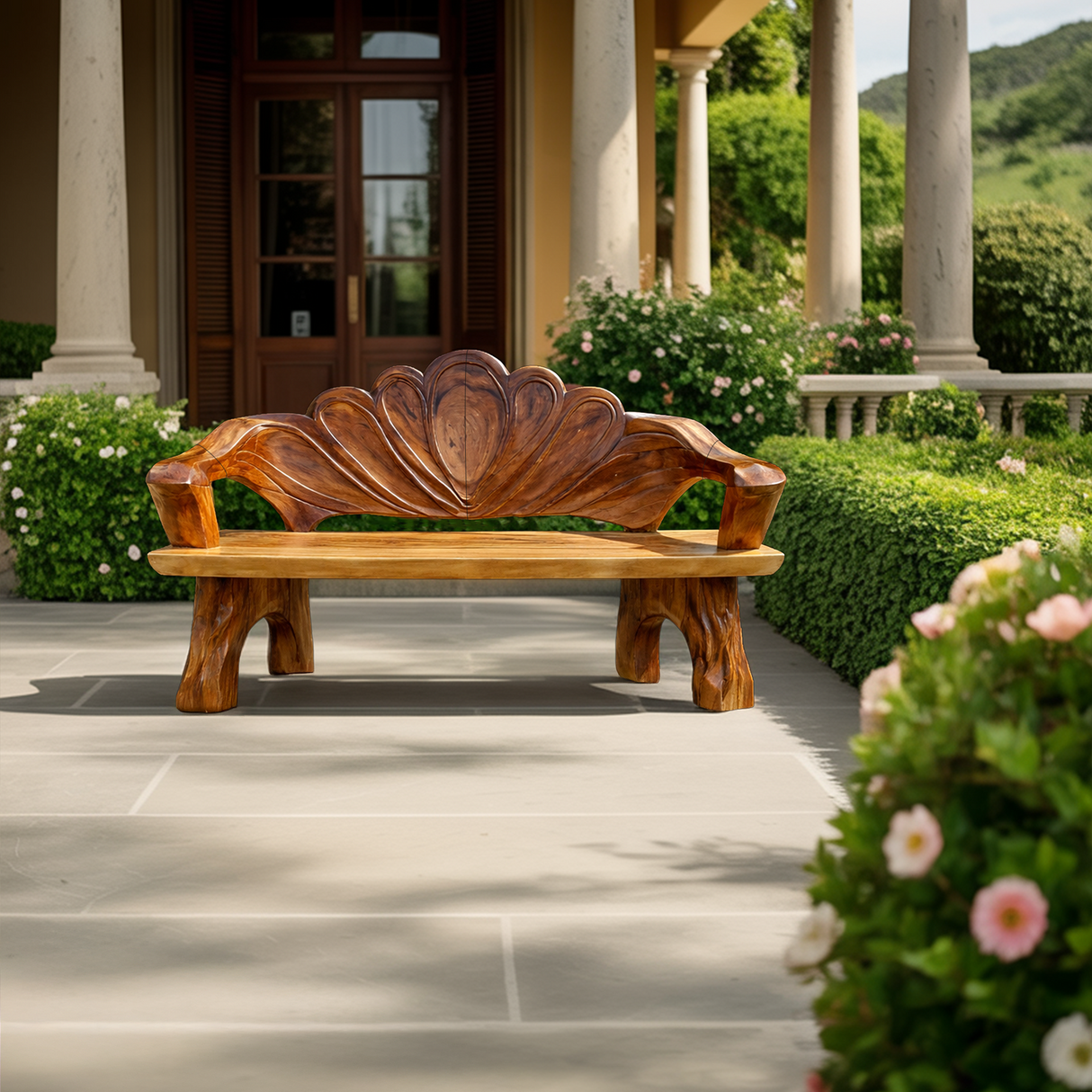 Handmade Live Edge Entryway Bench For Hallway Seating