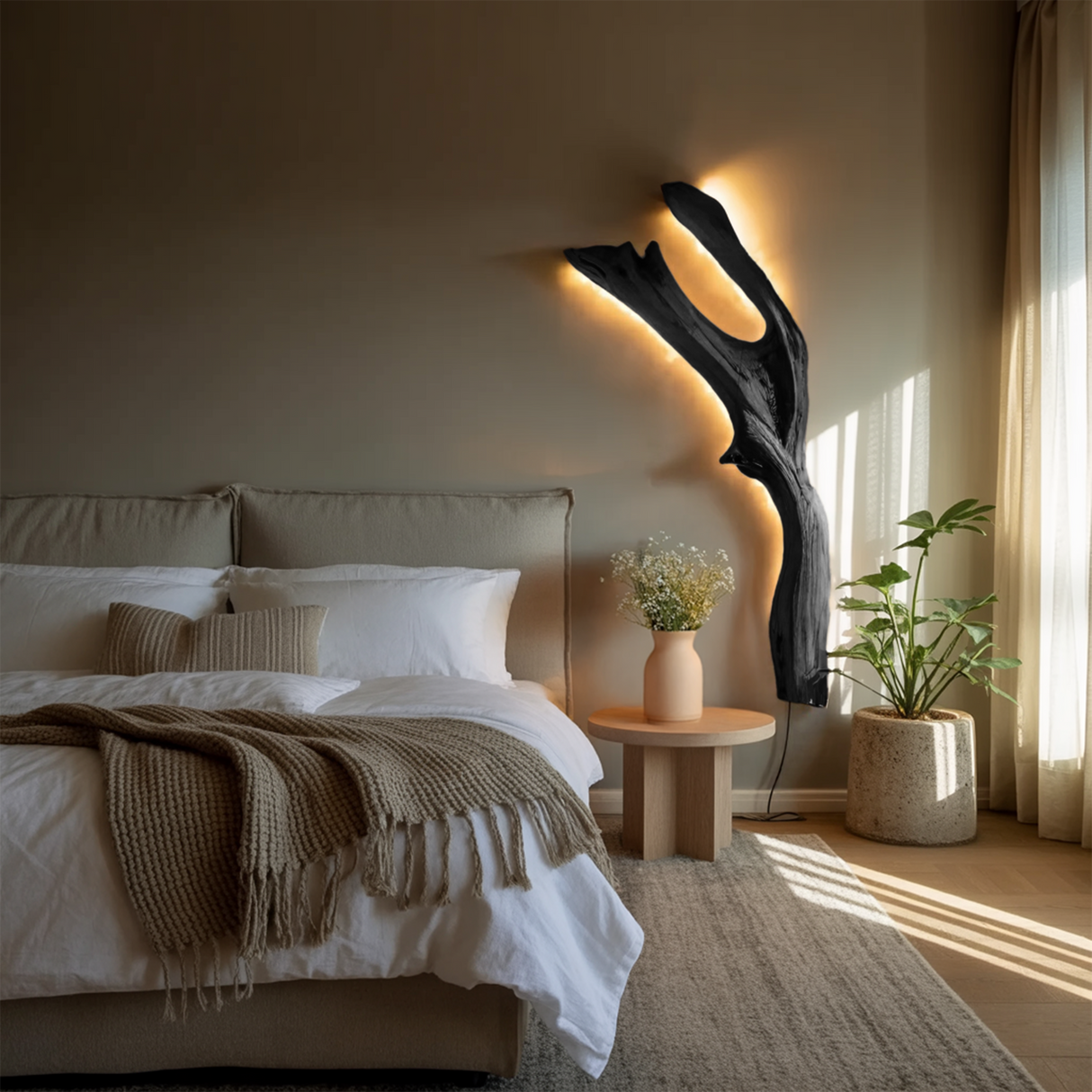 Contemporary Wall Sconce With Two Branch Design For Bedroom