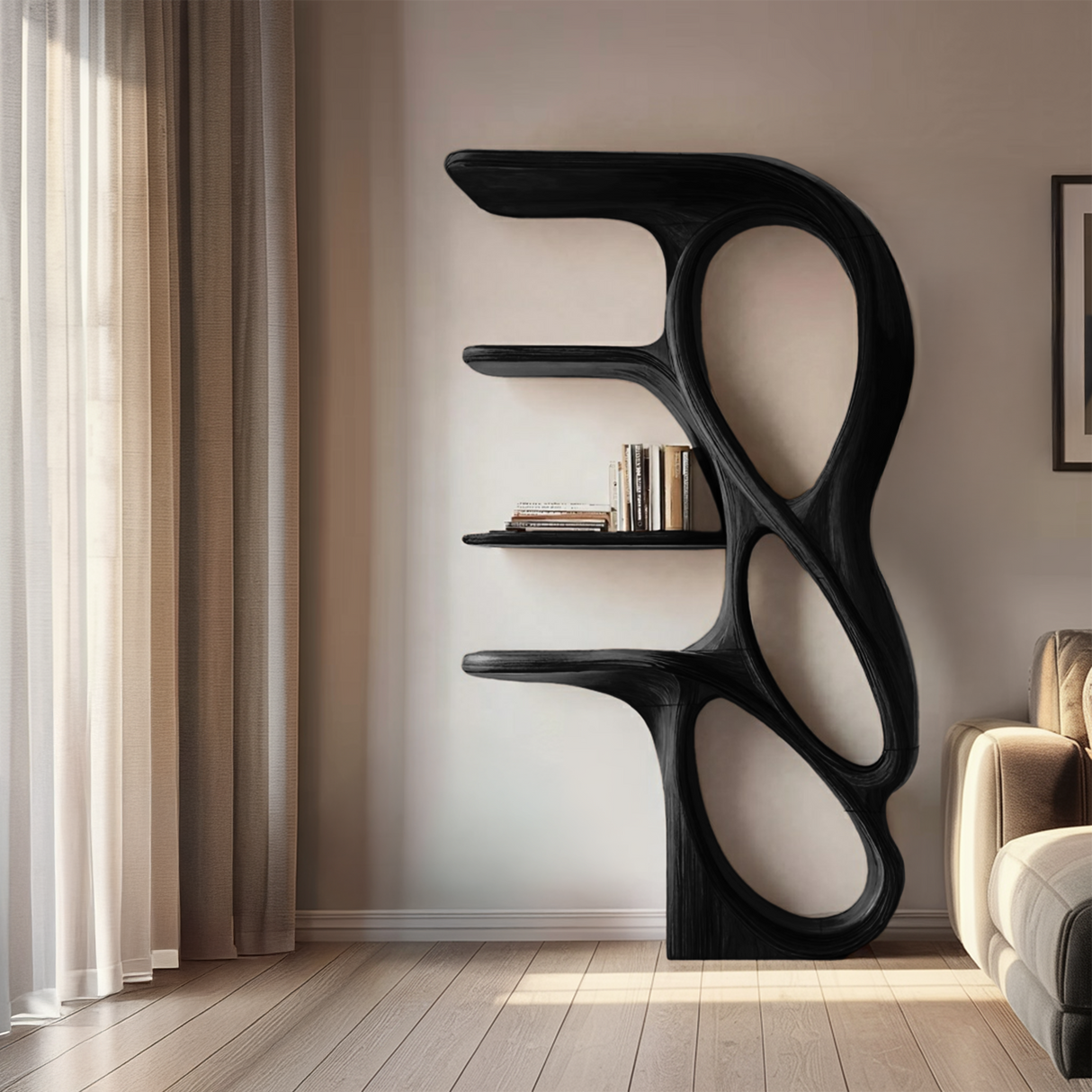 Contemporary Art Bookshelf For Living Room Decor