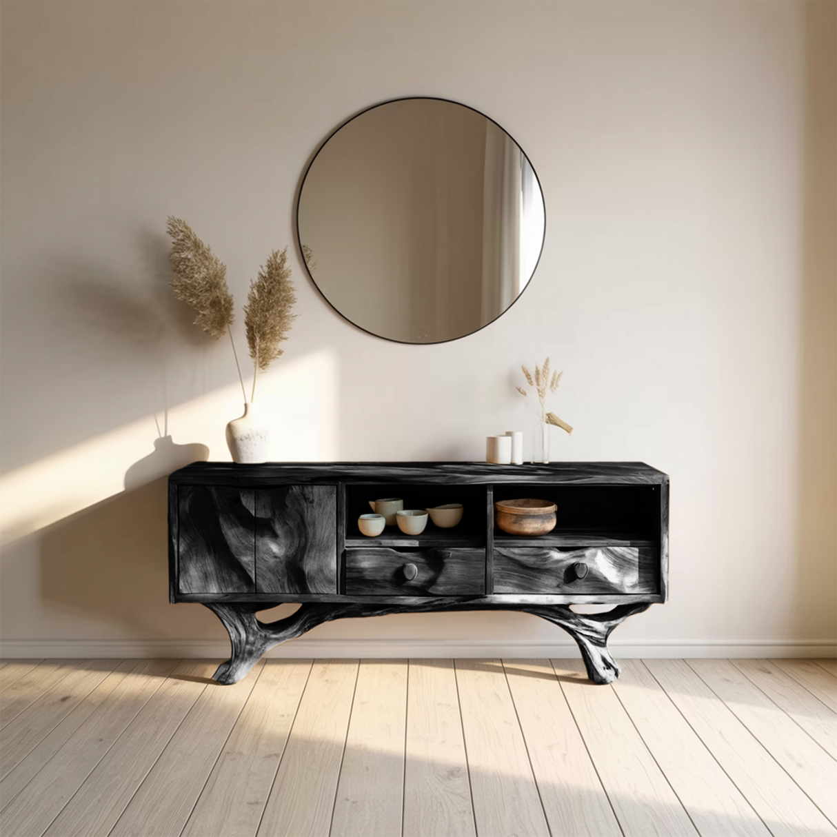 Handcrafted Wooden Console Table For Bedroom Luxury Home Accent