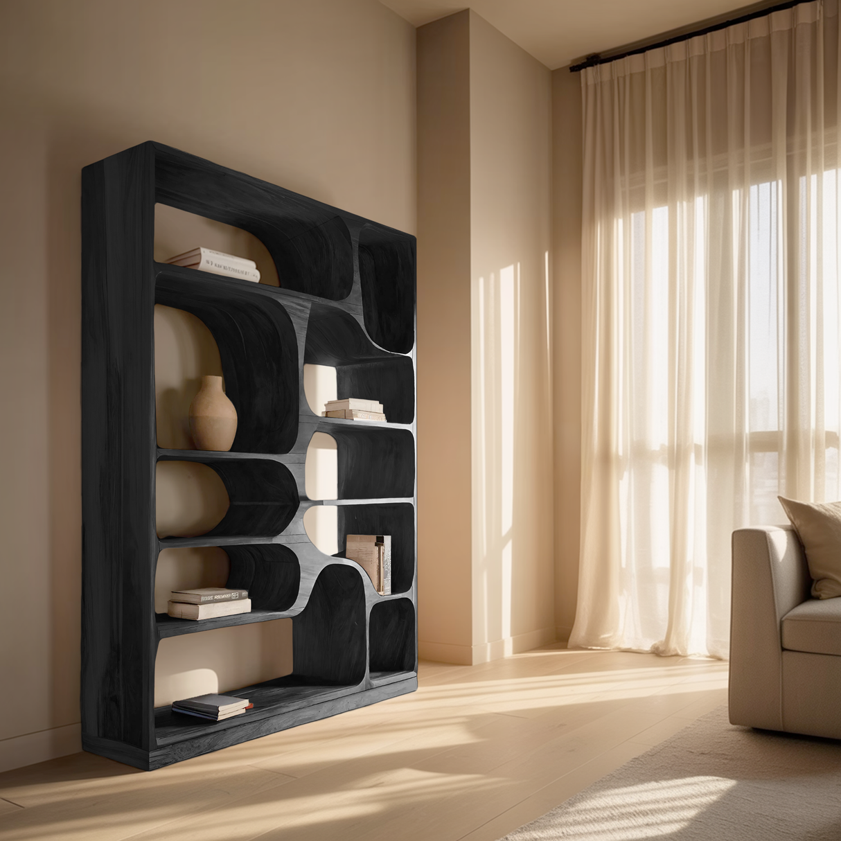 Artistic Bookcase For Living Room Or Bedroom