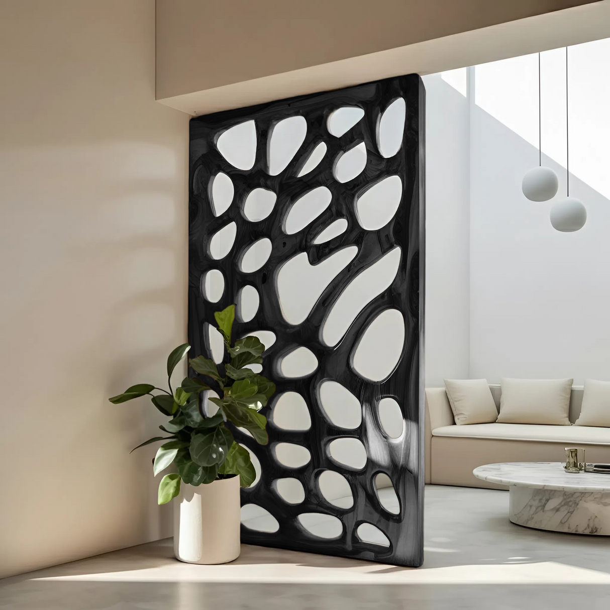 Modern Organic Partition For Living Room Or Interior