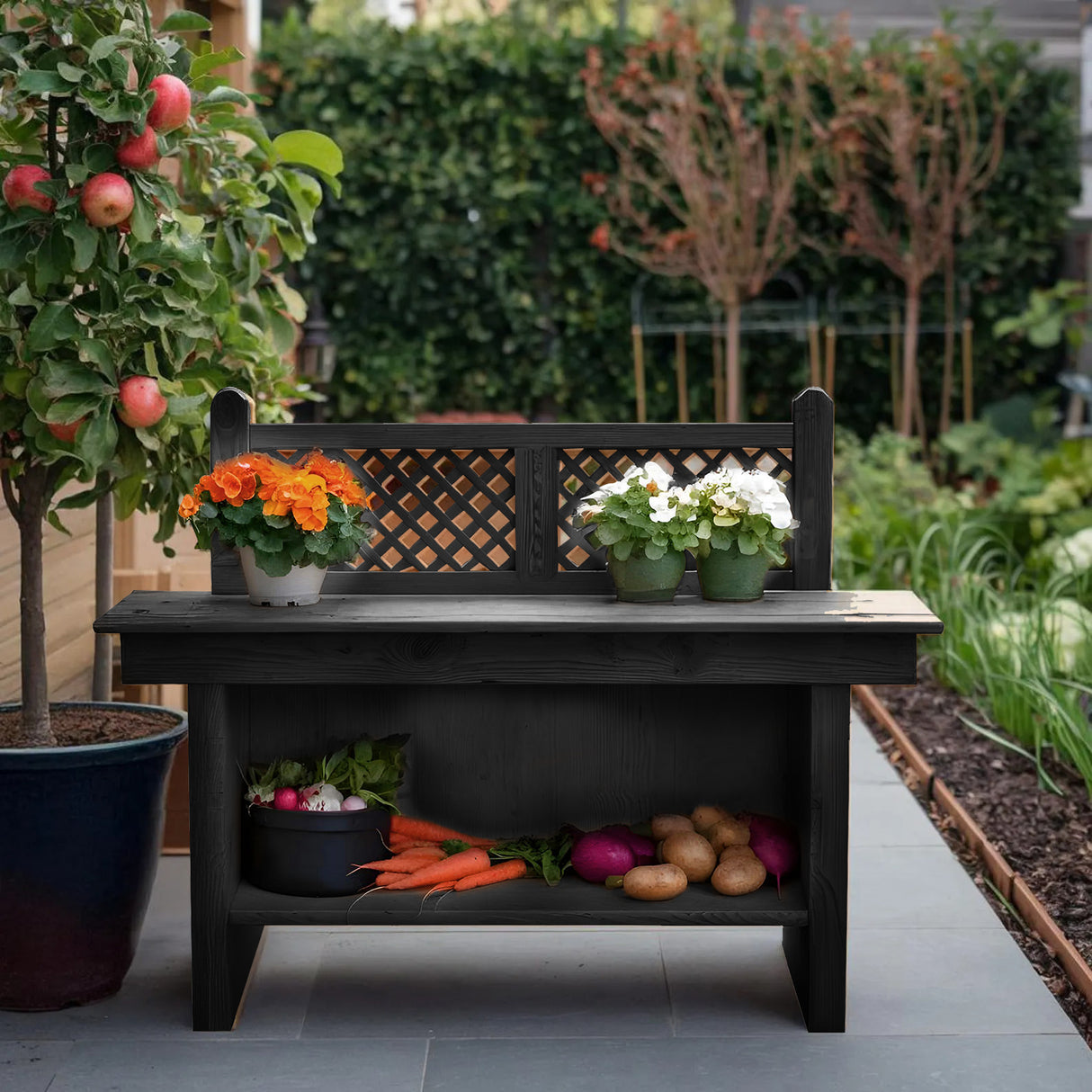 Rustic Garden Potting Bench For Outdoor Gardening