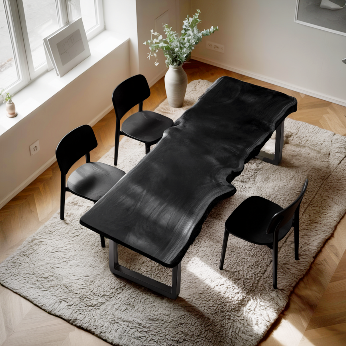 Rustic Live Edge Conference Table For Modern Office