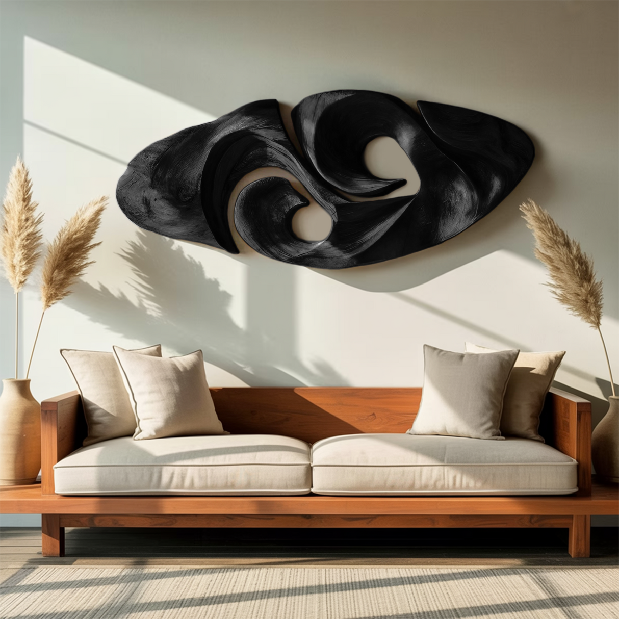 Modern Organic Sculptural Wall Art For Living Room