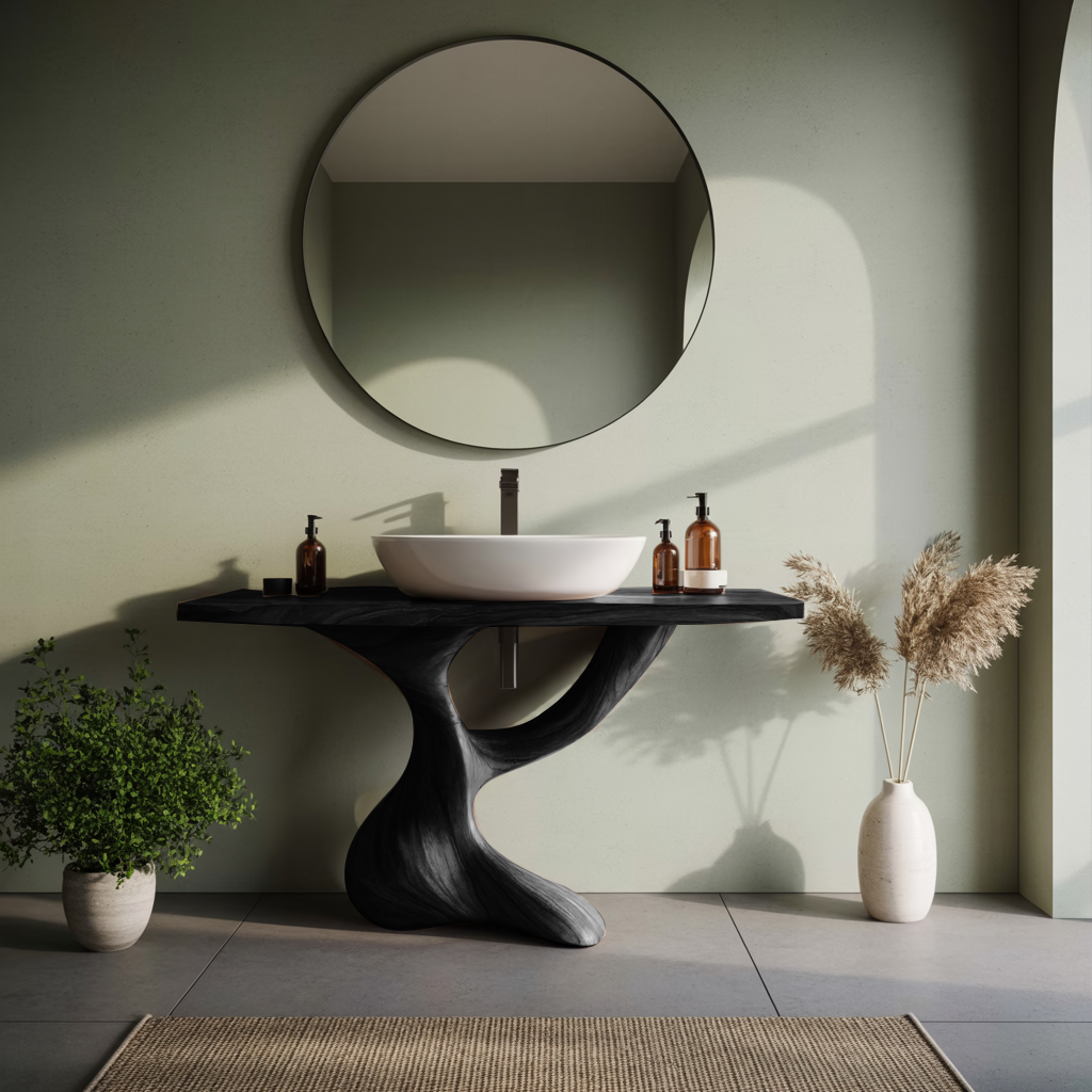 Handcrafted Solid Vanity For Timeless Bathroom Use
