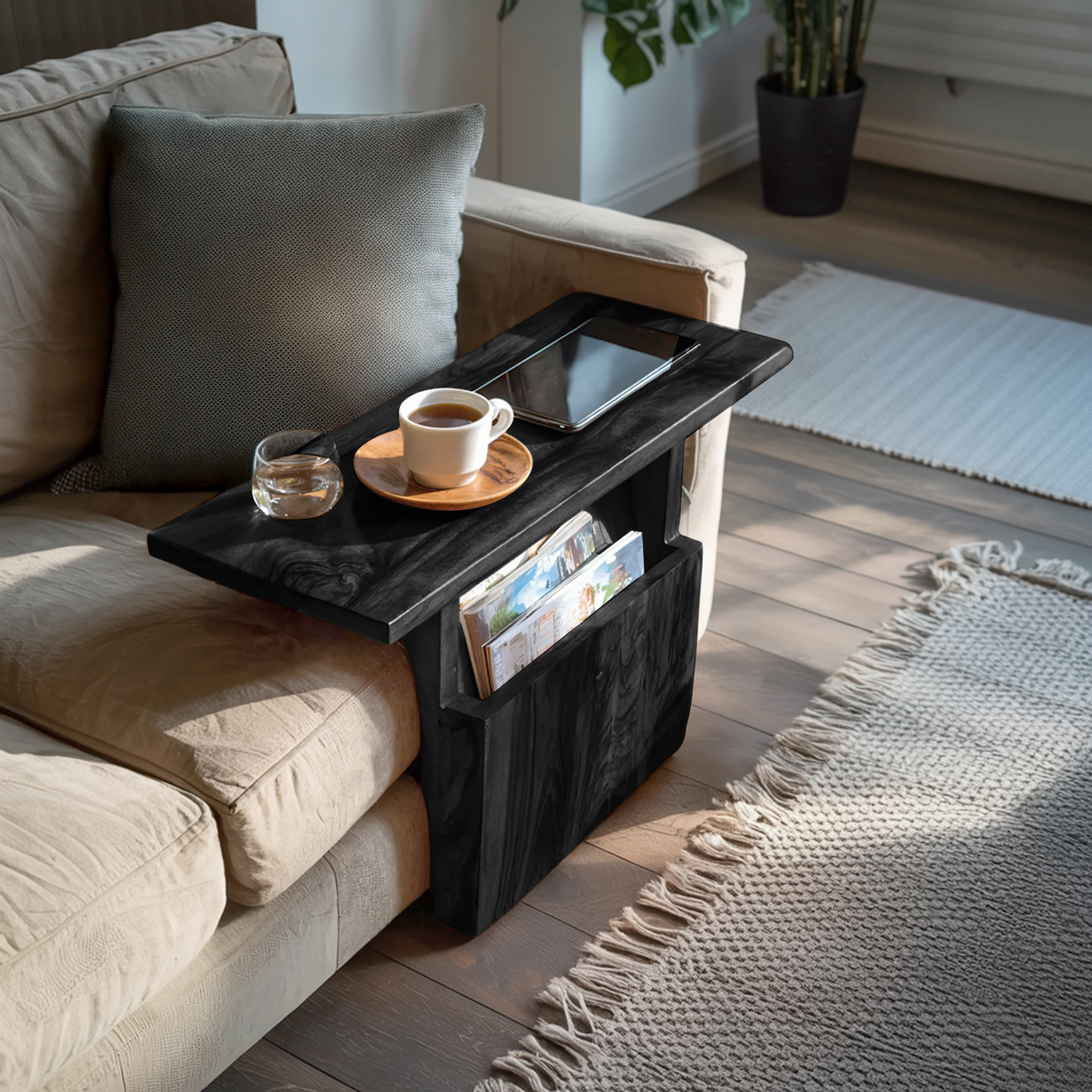Modern Live Edge Armrest For Elegant Living Room