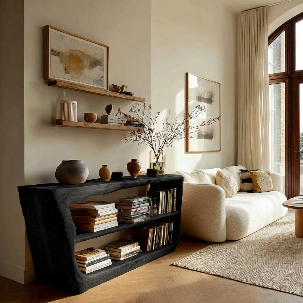 Minimalist Wooden Console Table For Living Room Storage
