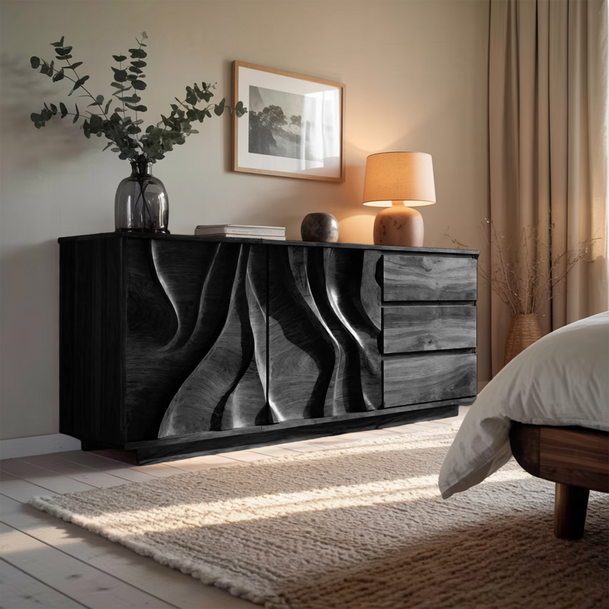 Organic Sculptural Sideboard For Living Room Or Bedroom