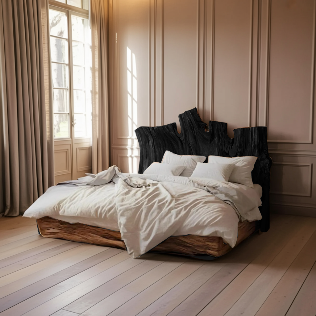 Rustic Live Edge Headboard For King Or Queen Bed