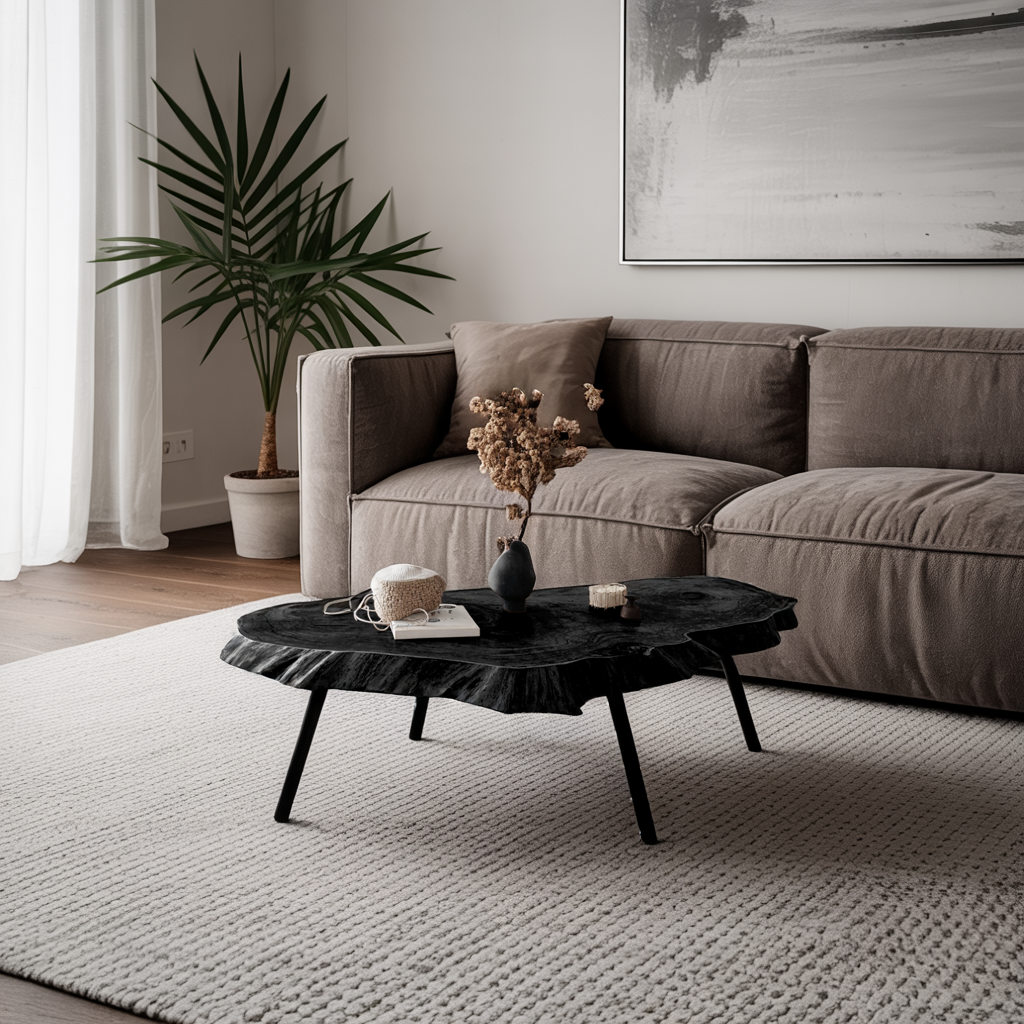 Mid Century Low Table For Minimalist Living Room