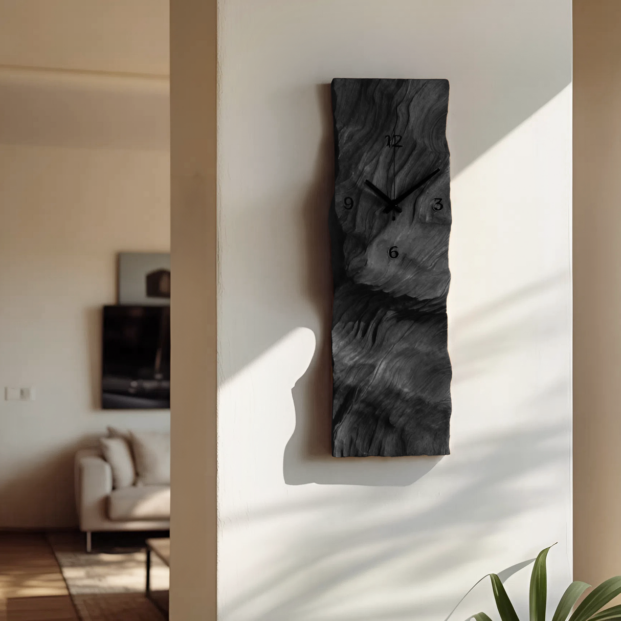 Modern Vertical Wall Clock For Living Room