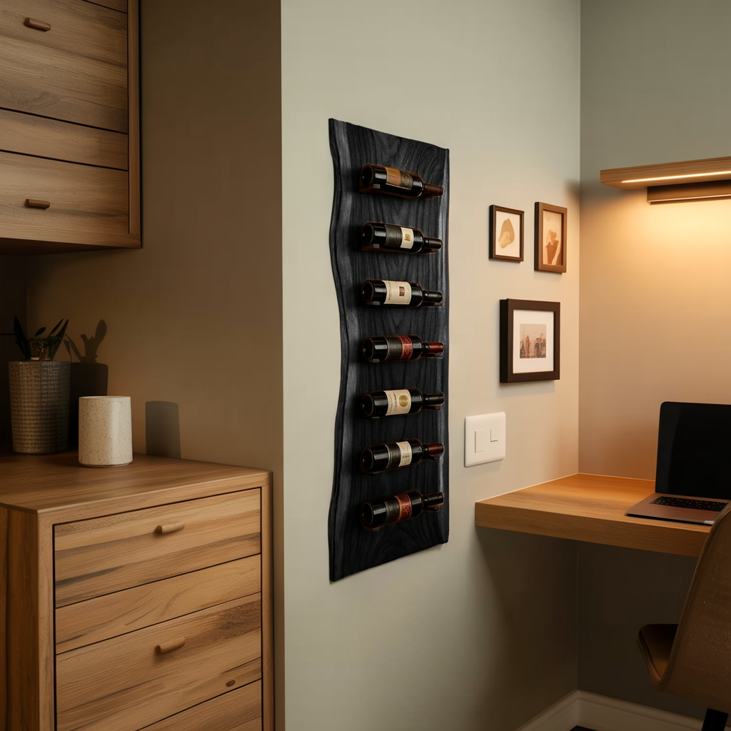 Contemporary Wall Mounted Wine Rack For Dining Room