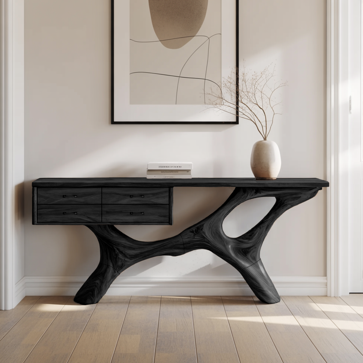 Rustic Live Edge Entryway Table For Bedroom Cozy And Warm Accent