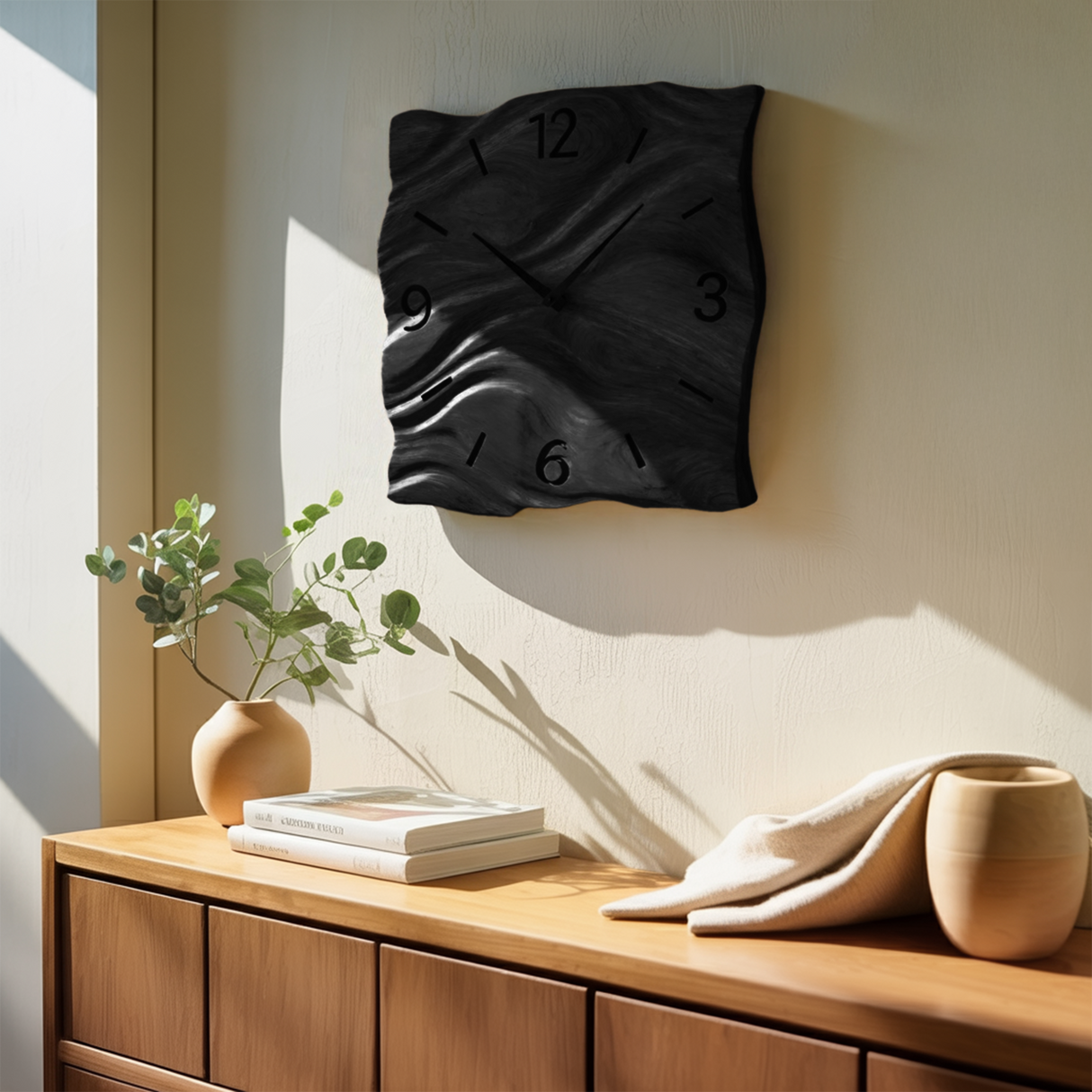 Contemporary Handcrafted Wall Clock For Living Room Interior