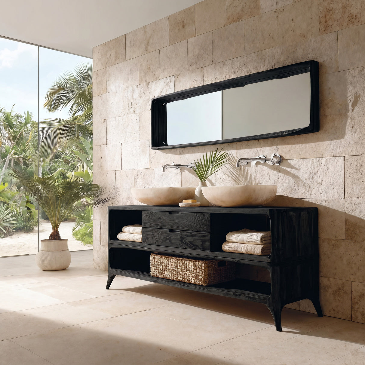 Luxury Bathroom Vanity Two-tier Design For Bathroom Furniture