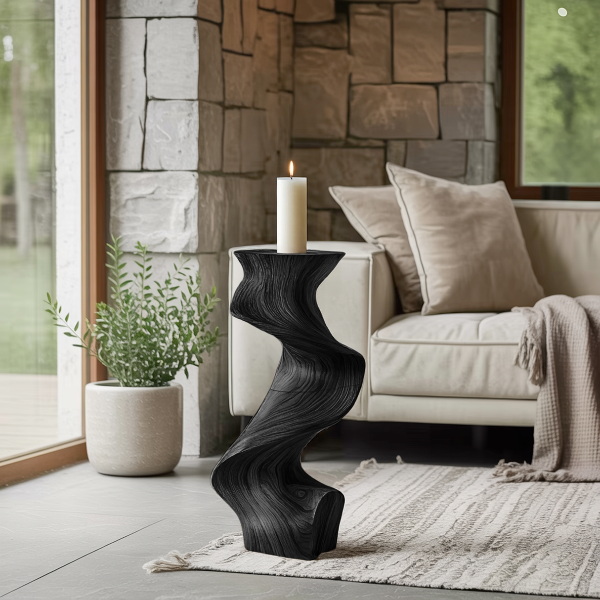 Farmhouse Candle Holder For Outdoor Garden Table Decor