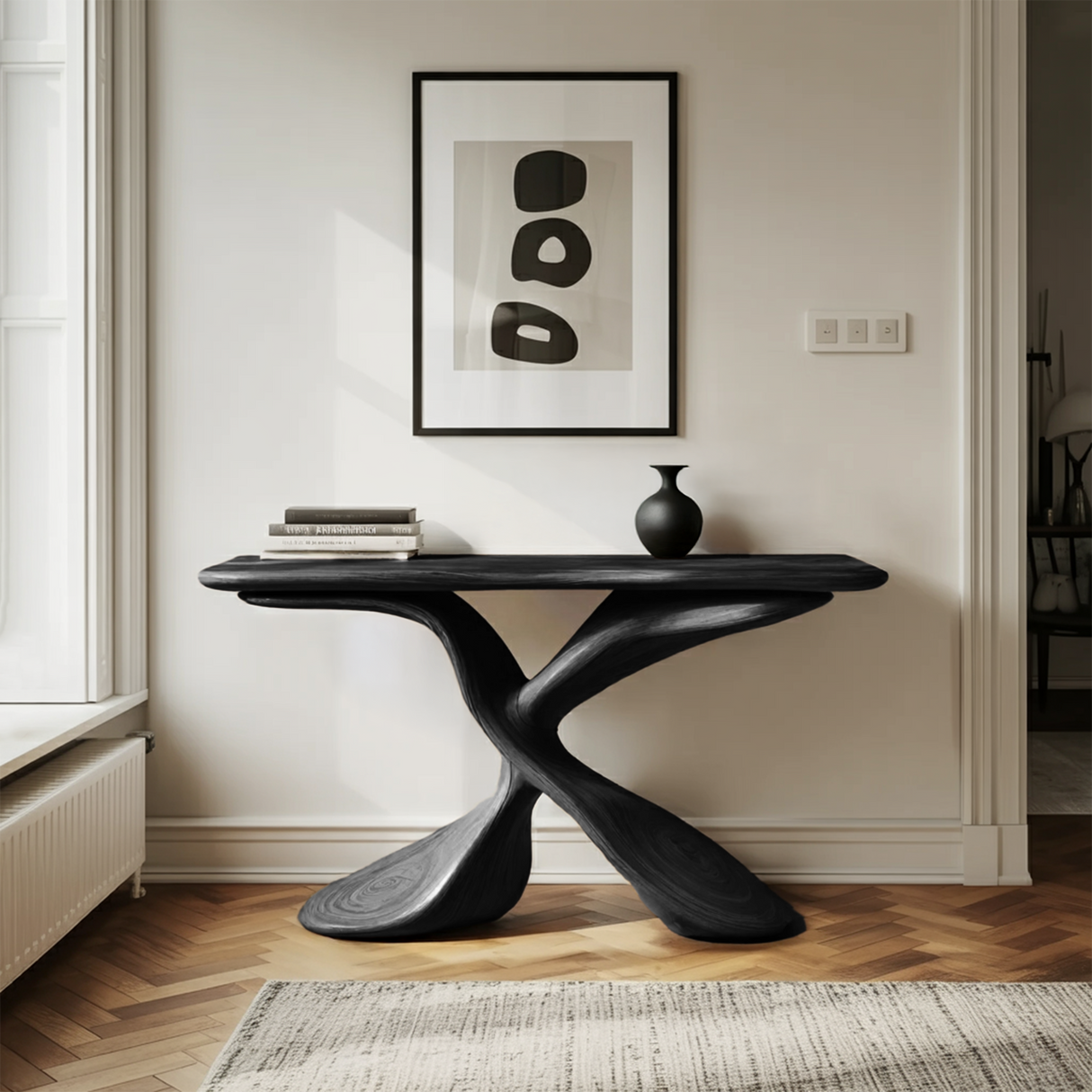 Mid Century Design Console Table For Living Room