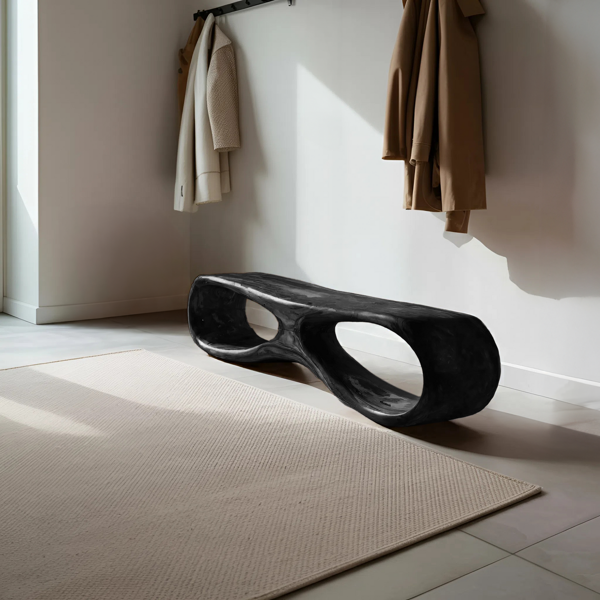 Organic Sculptural Bench For Living Room Decor