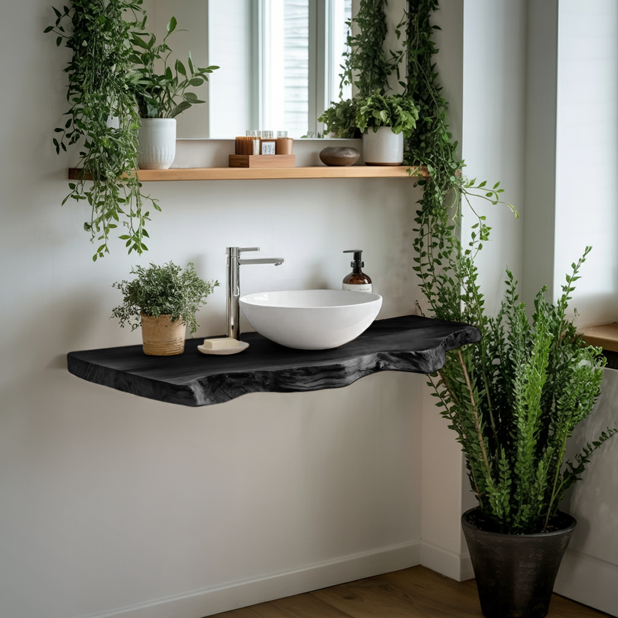 Rustic Solid Wood Vanity With Drawers For Bathroom