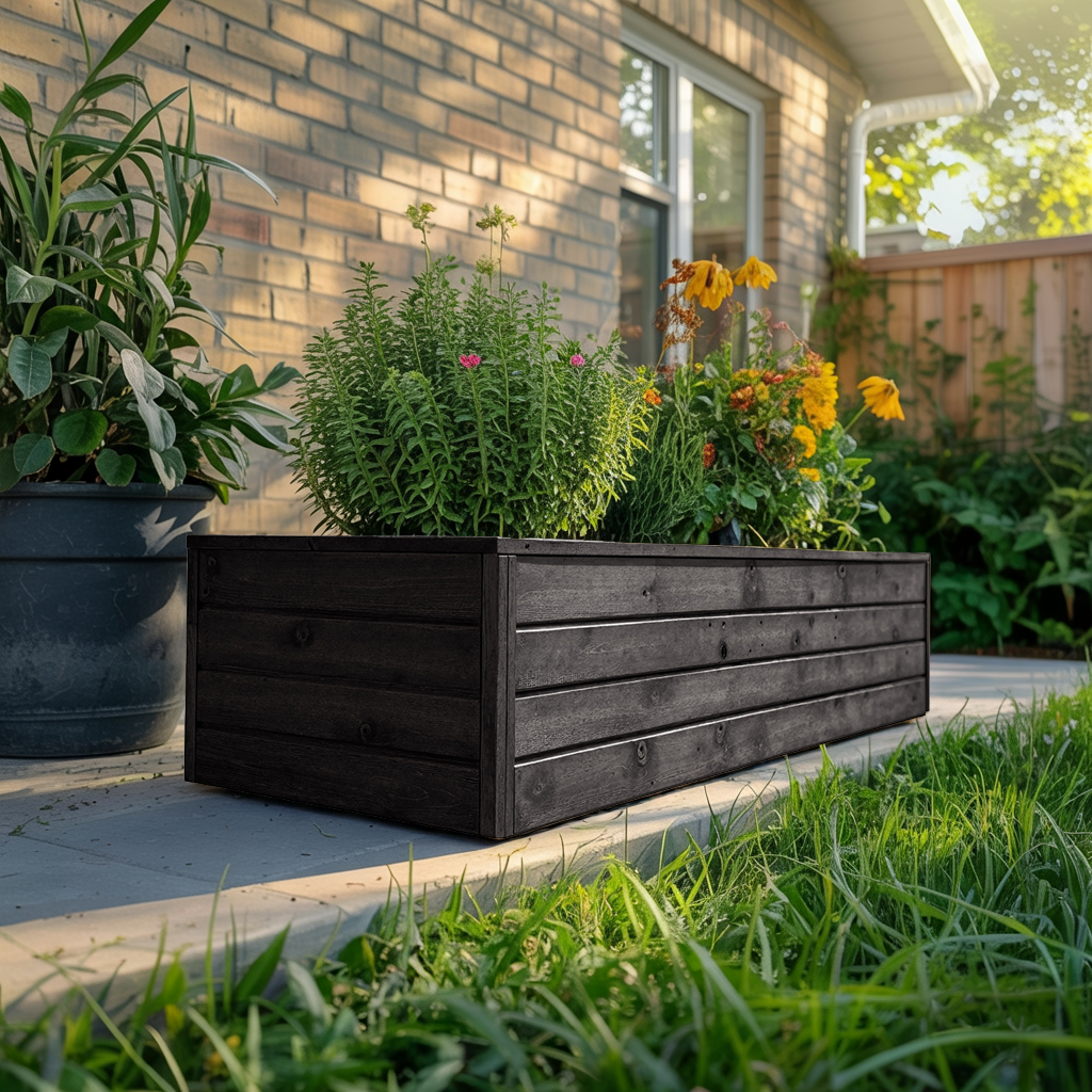 Stylish Solid Wood Planter Box For Garden Use