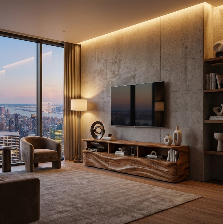 Modern Wooden TV Cabinet For Apartment Interior