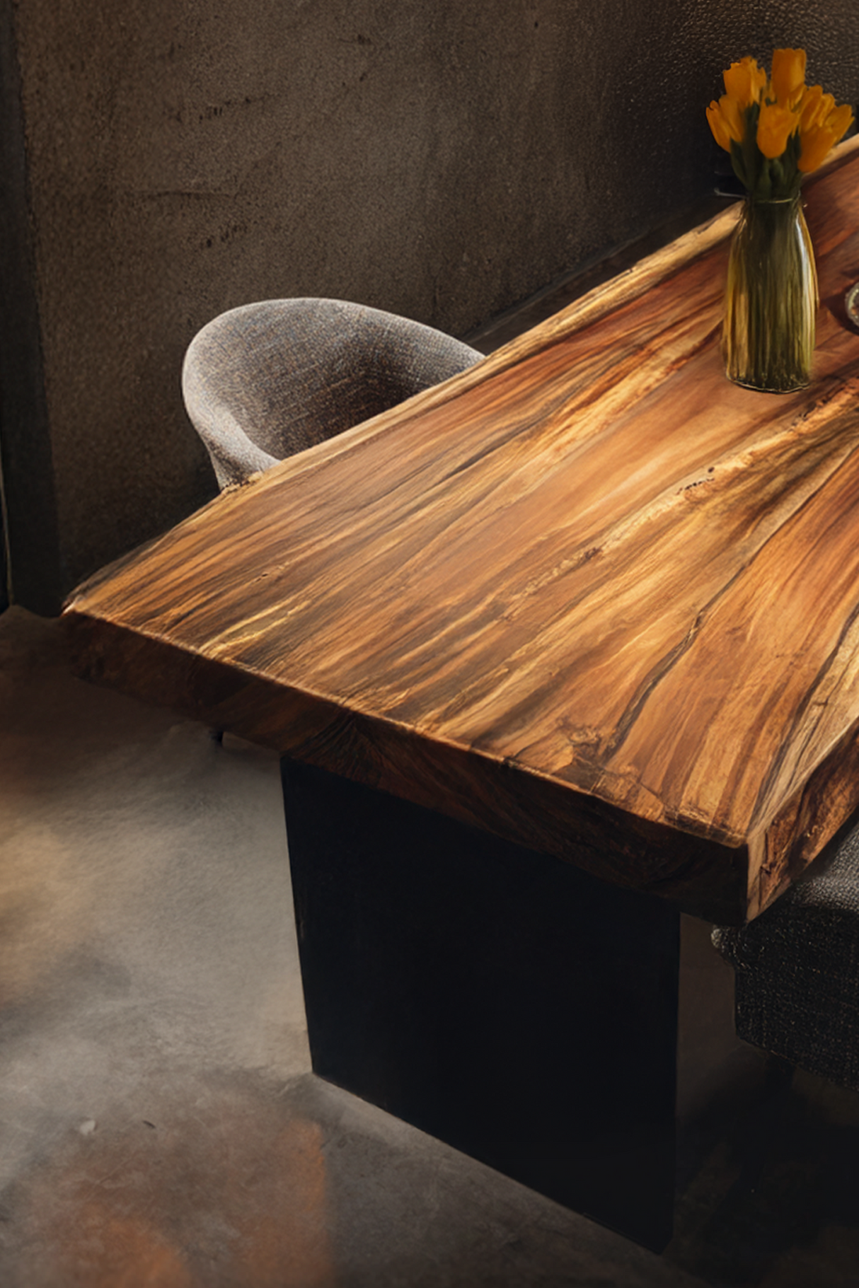 Furniture Decor Handcrafted Wooden Live Edge Dining Table