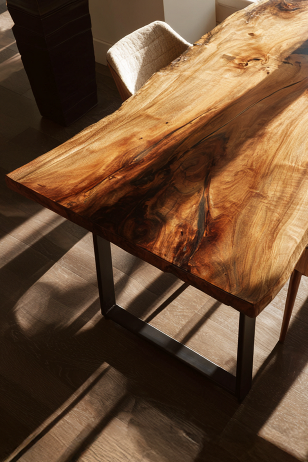 Dining Room Modern Wooden Live Edge Dining Table Natural