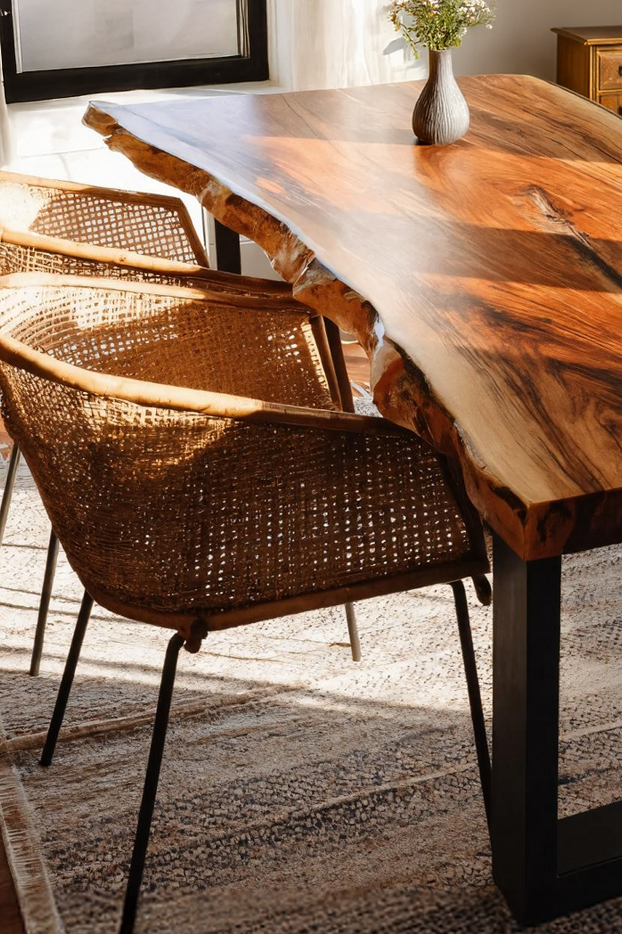 Kitchen Decor Farmhouse Live Edge Dining Table Rustic Look