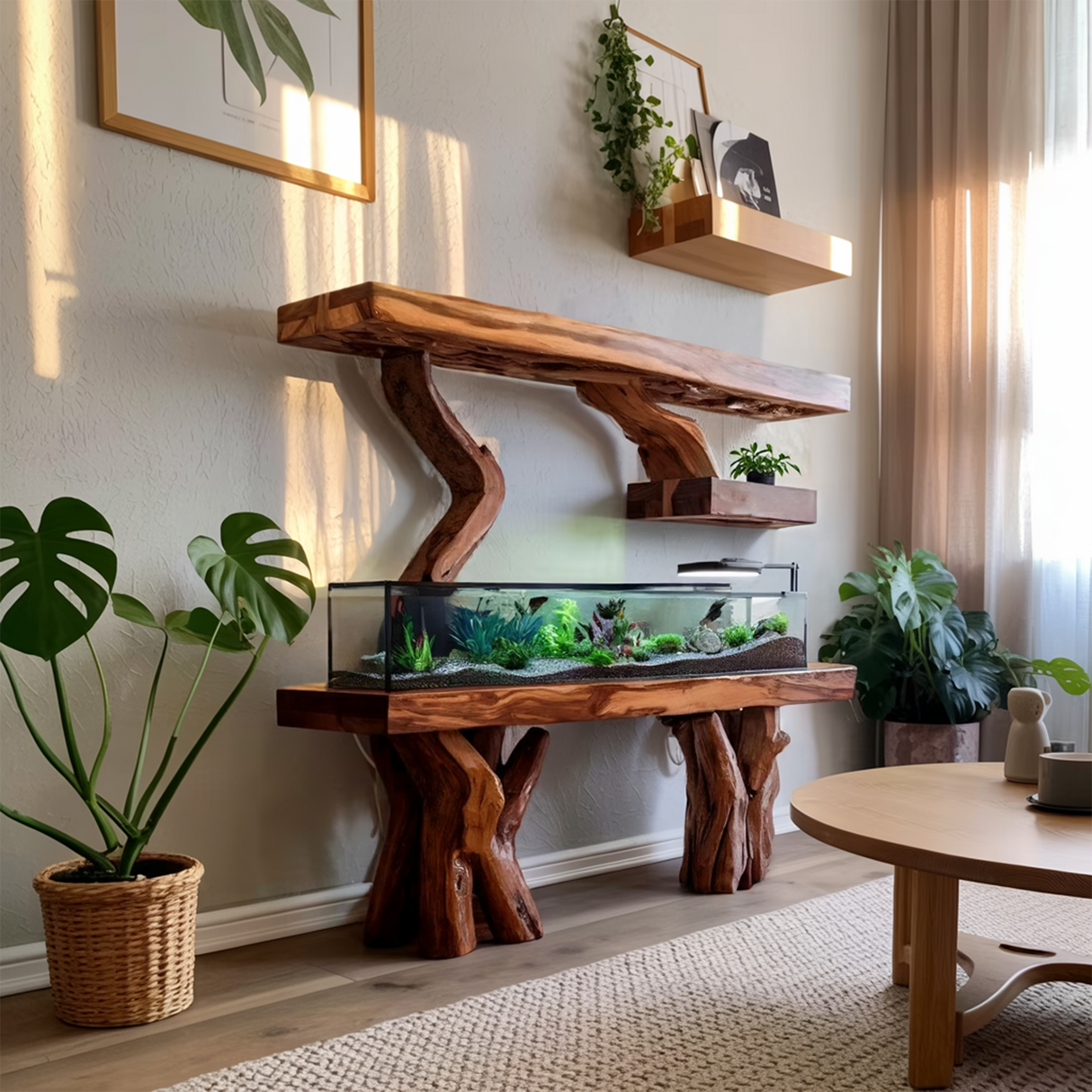 Elegant Aquarium Stand For Stylish Living Space Design