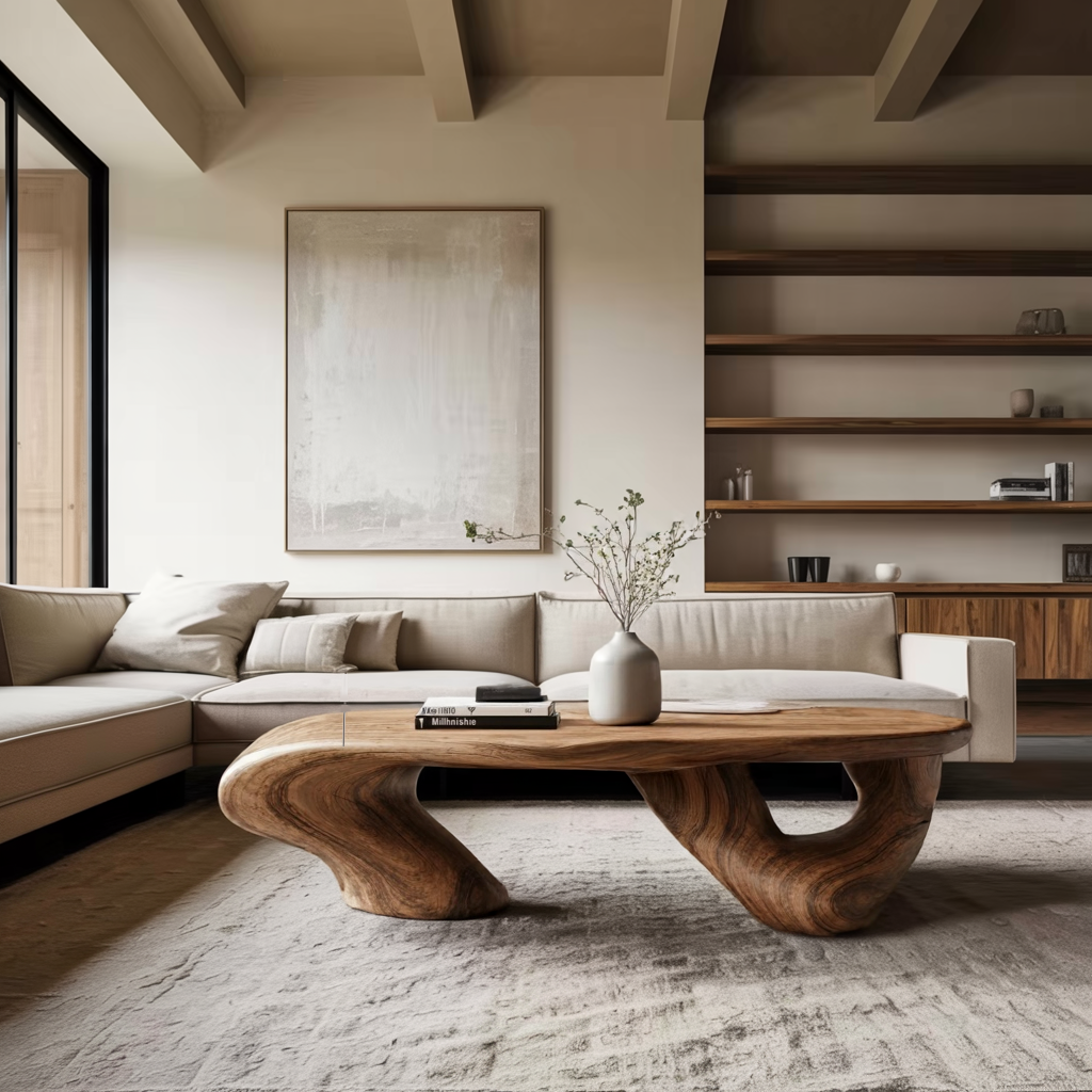 Handcrafted Low Table For Functional Room Setup