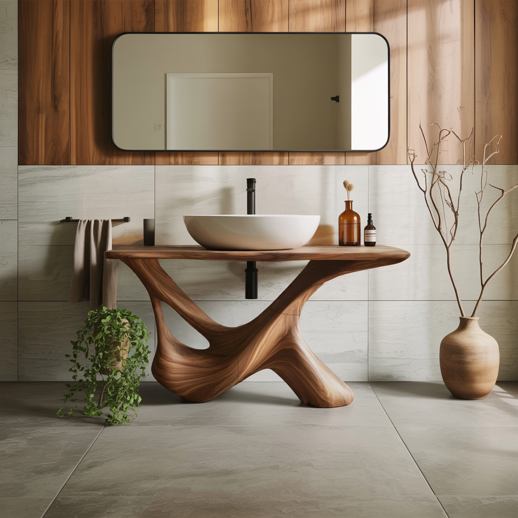 Rustic Bathroom Vanity For Natural Furniture Setup