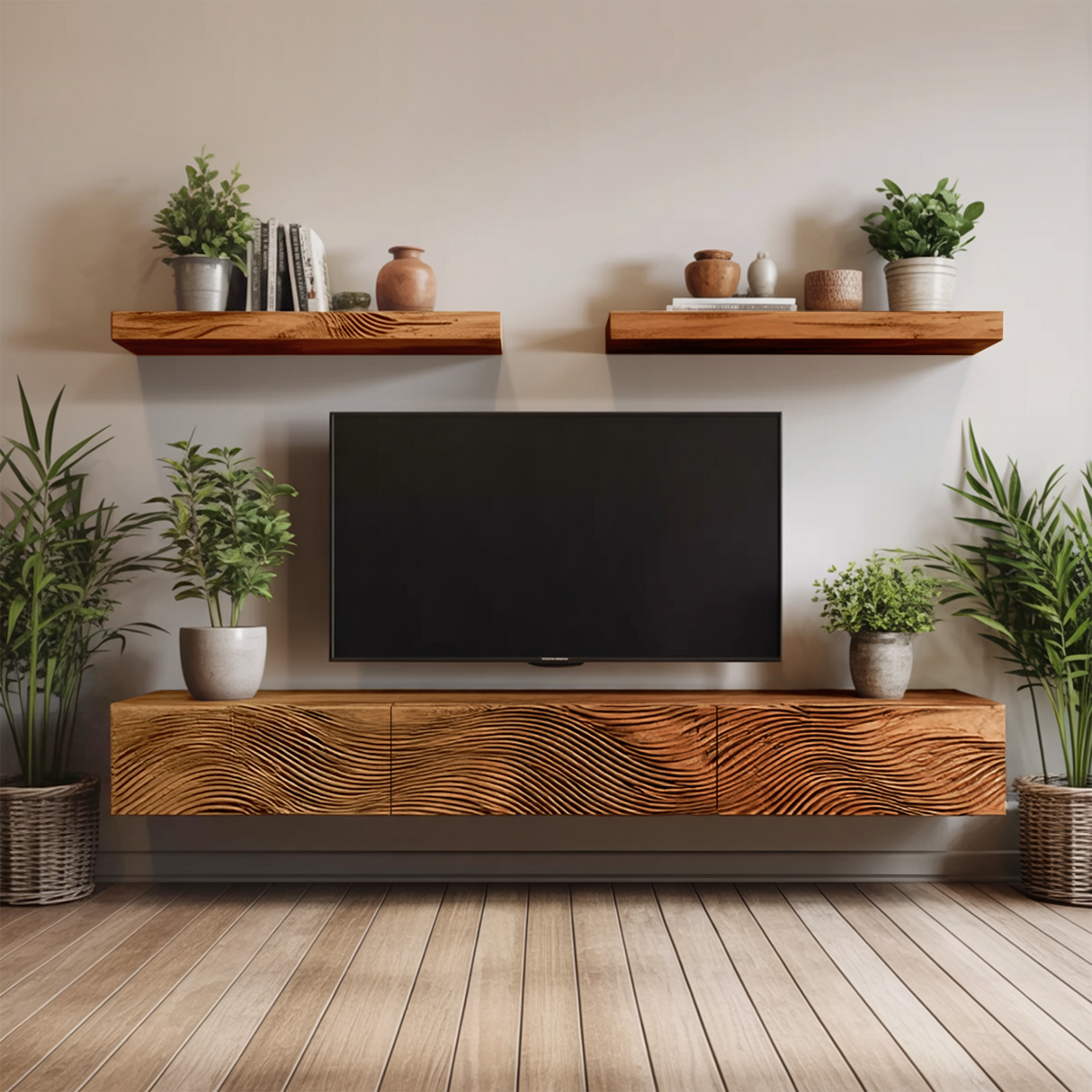 Handcrafted TV Console For Living Room Decor