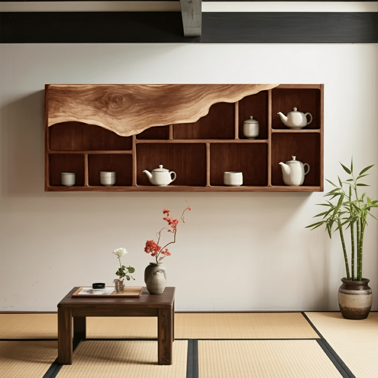 Farmhouse Bookshelf In Solid Wood For Living Room Style