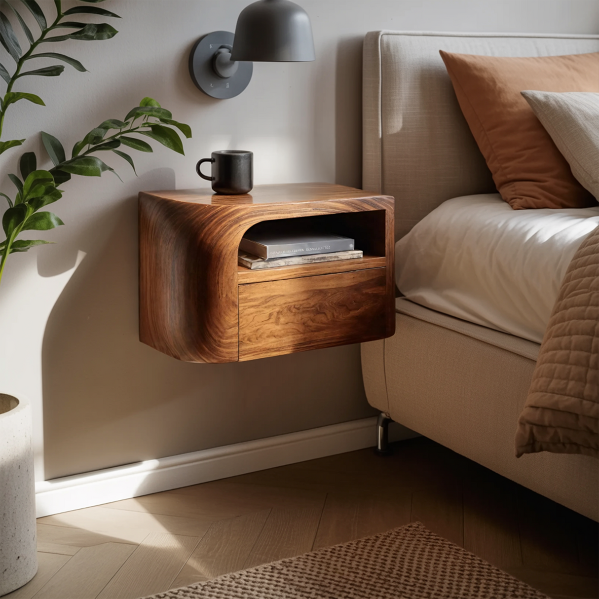 Modern Floating Nightstand For Bedroom