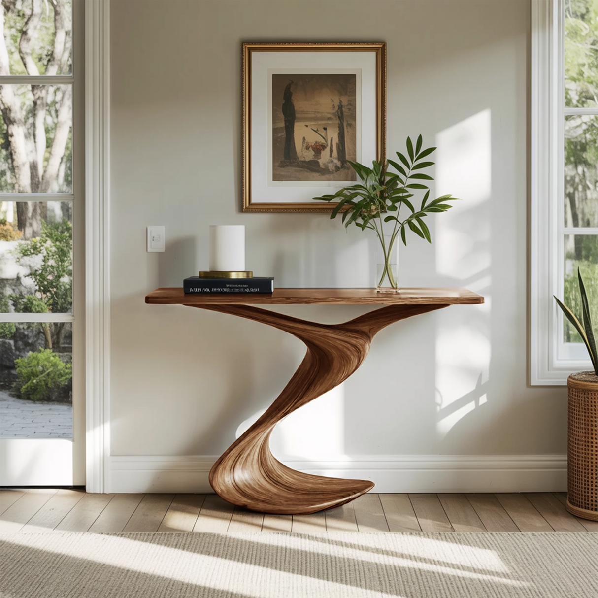 Rustic Console Table Entryway Design