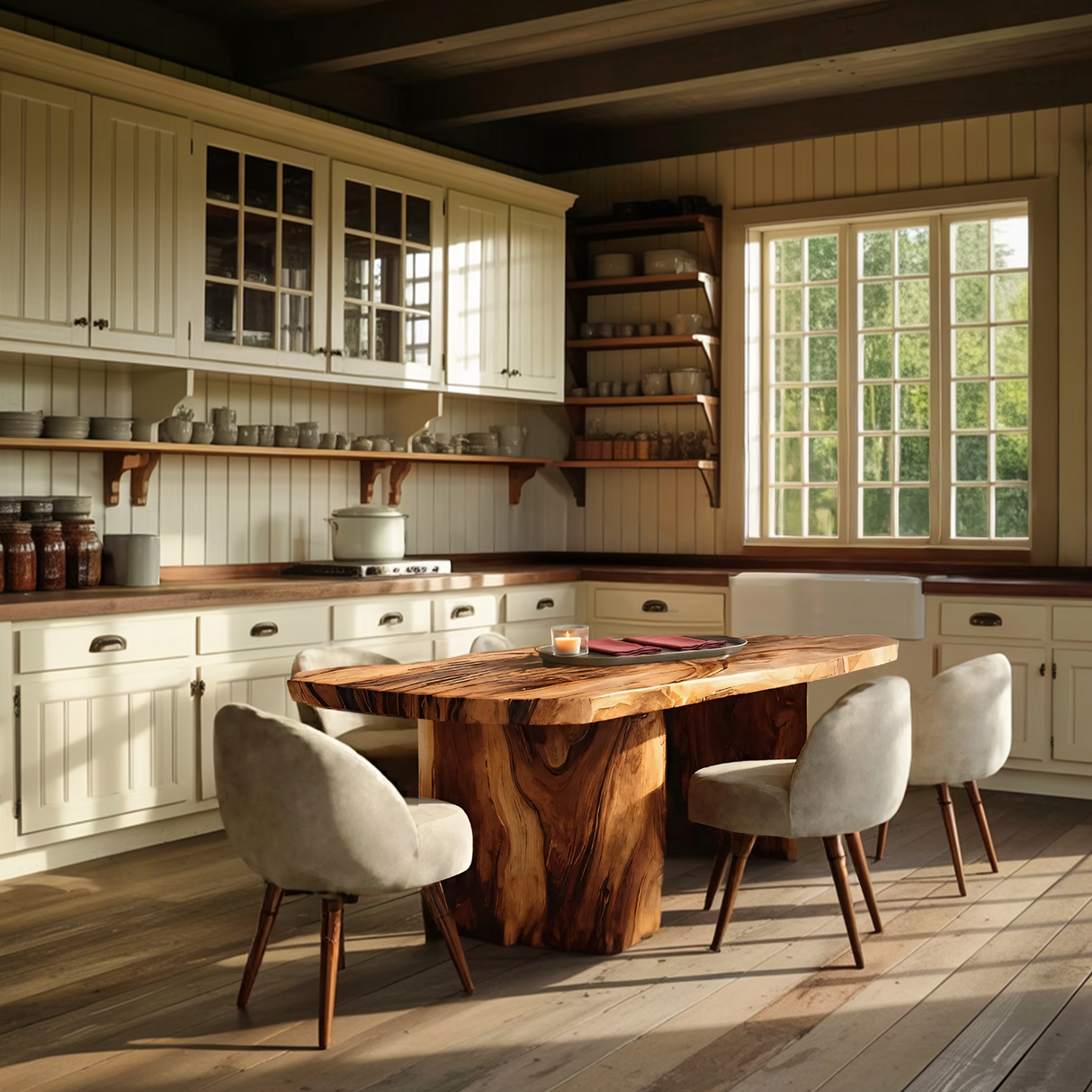 Modern Dining Table With Unique Base For Luxury Interiors