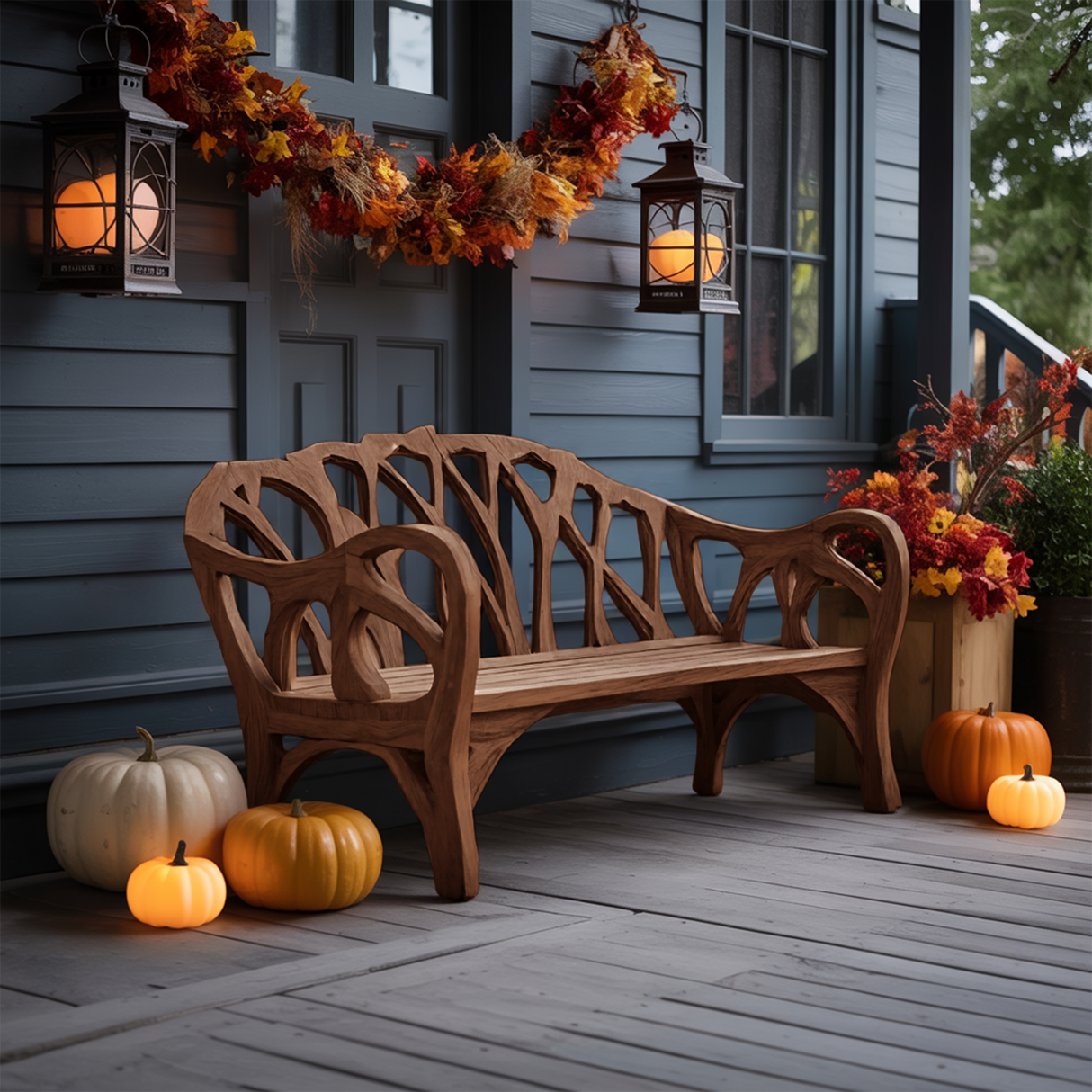 Handcrafted Halloween Patio Chair For Festive Outdoor Halloween Decor