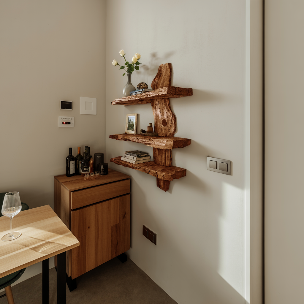 Rustic Wall Shelf For Bedroom Or Reading Corner Display